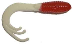 Big Bite Triple Tip Grub 2" 10ct Red White
