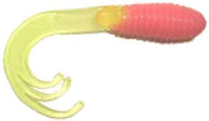 Big Bite Triple Tip Grub 2" 10ct Bubblegum Chartreuse