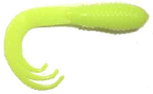 Big Bite Triple Tip Grub 2" 10ct Opaque Chartreuse