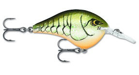 Rapala DT Series 3/5 Chartreuse Rootbeer Crawdad