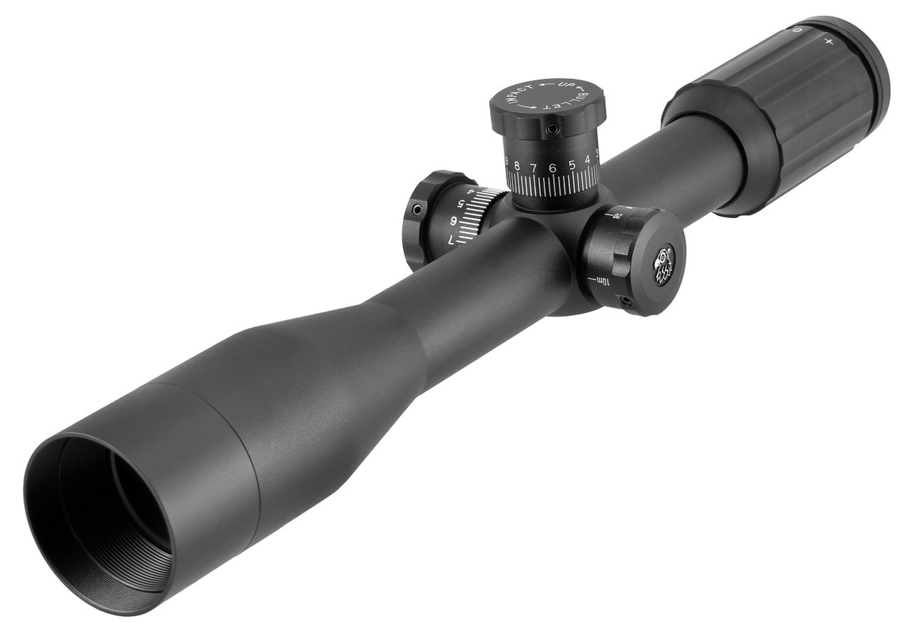 SWFA 10x42 SS - MOA-Quad Reticle, 30mm, .25 MOA Clicks, Side Focus, Ships W/ SunShade & Bubble Level