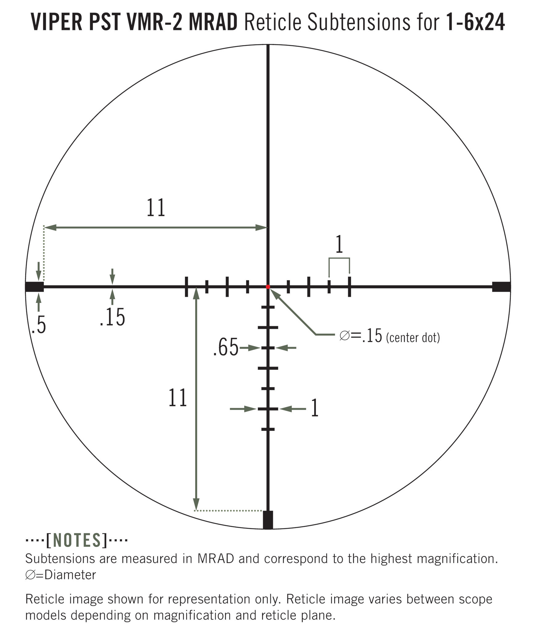 Vortex Viper PST Gen II 1-6x24 SFP VMR-2 MRAD