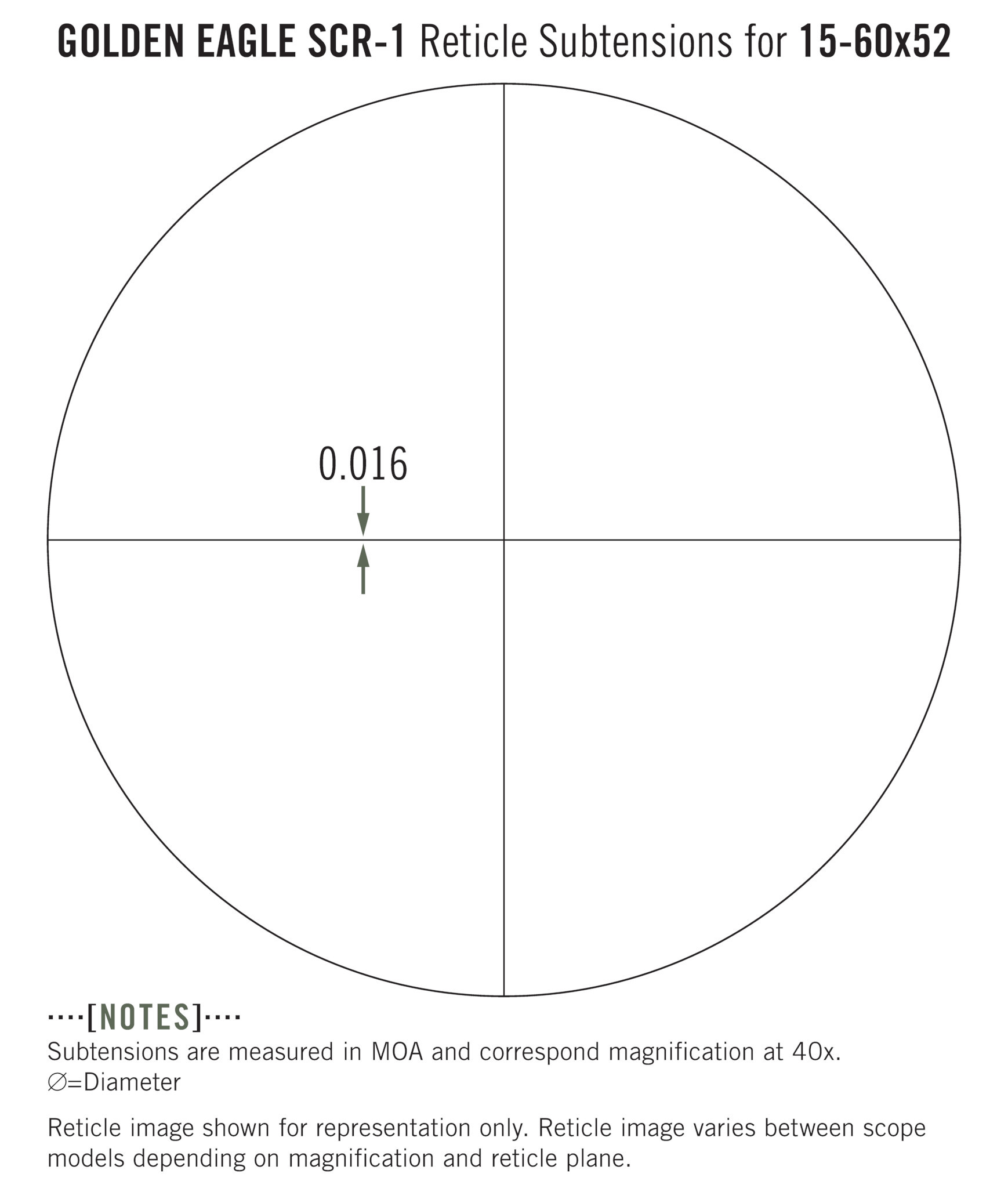 Vortex Golden Eagle HD 15-60x52 SCR-1 SFP MOA