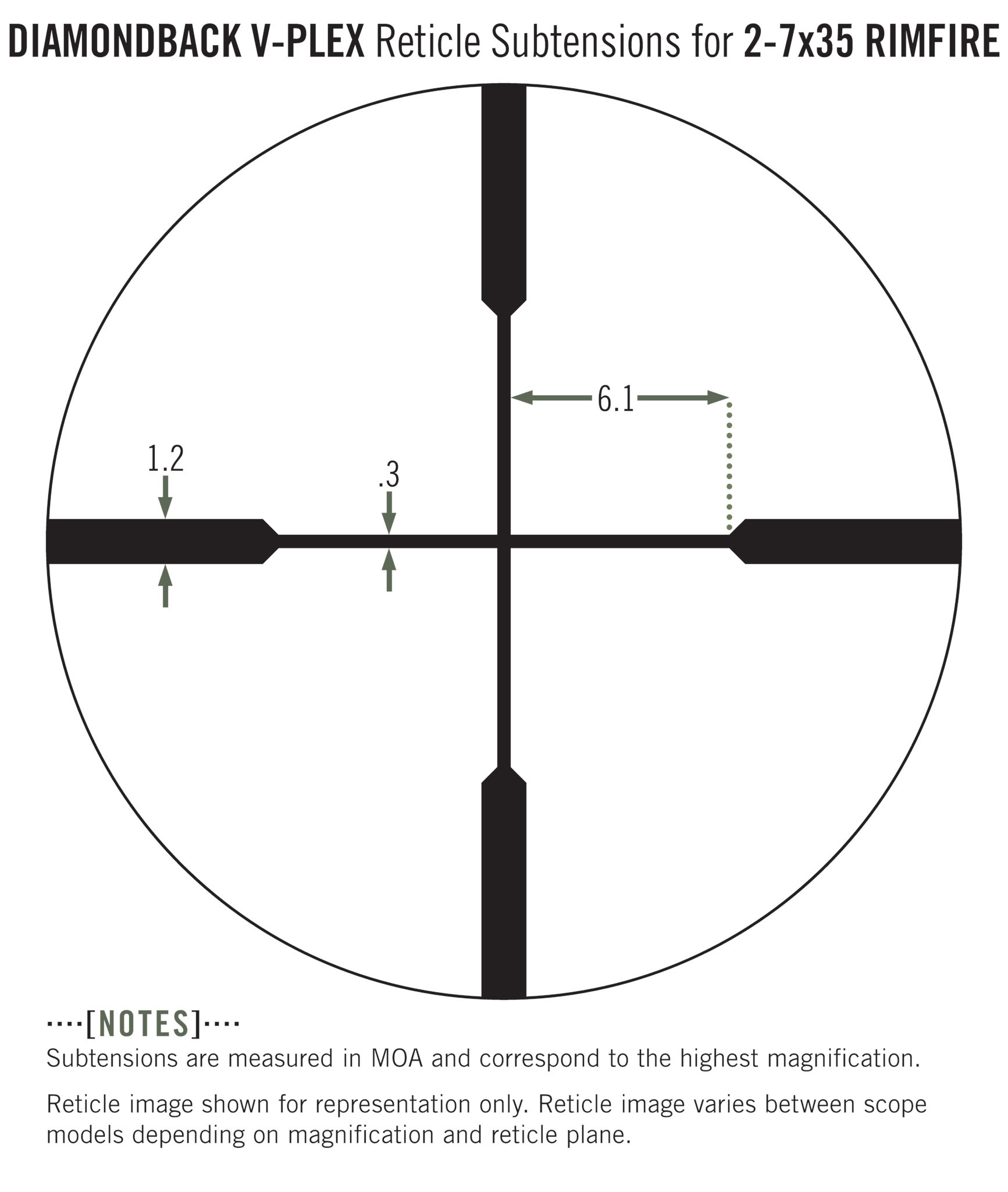Vortex Diamondback 2-7x35 SFP V-PLEX MOA Rimfire