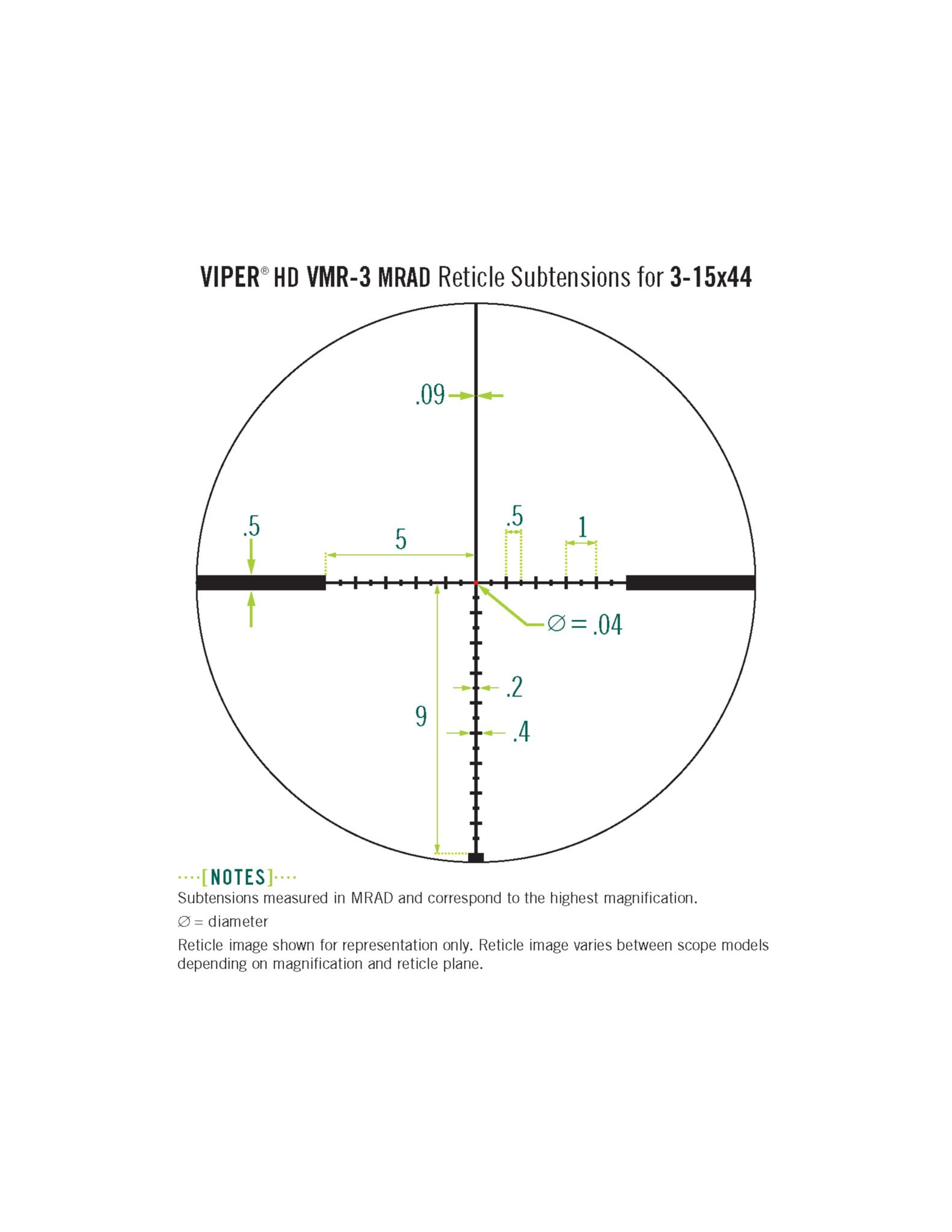 Vortex Viper HD 3-15x44 SFP VMR-3 MRAD