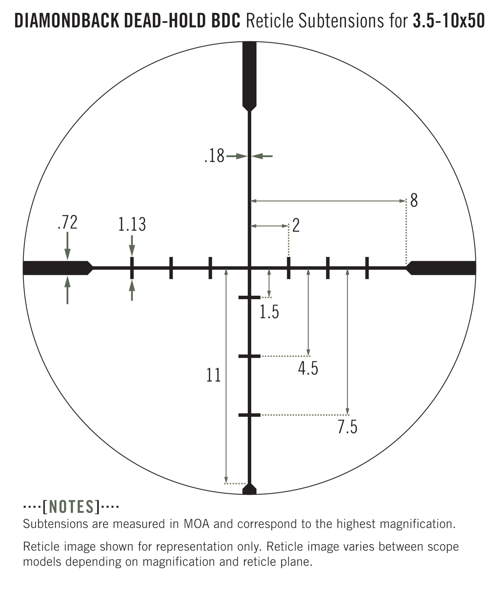 Vortex Diamondback 3.5-10x50 SFP BDC MOA