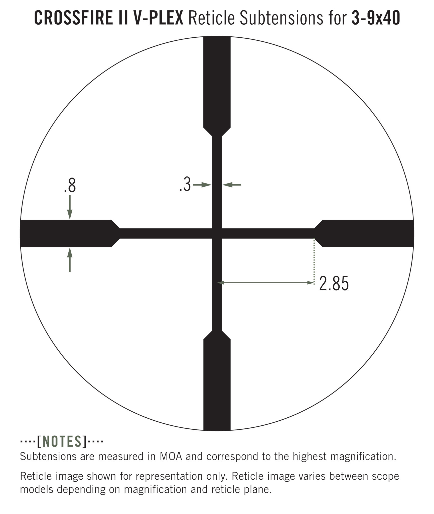Vortex Crossfire II 3-9x40 SFP V-Plex MOA