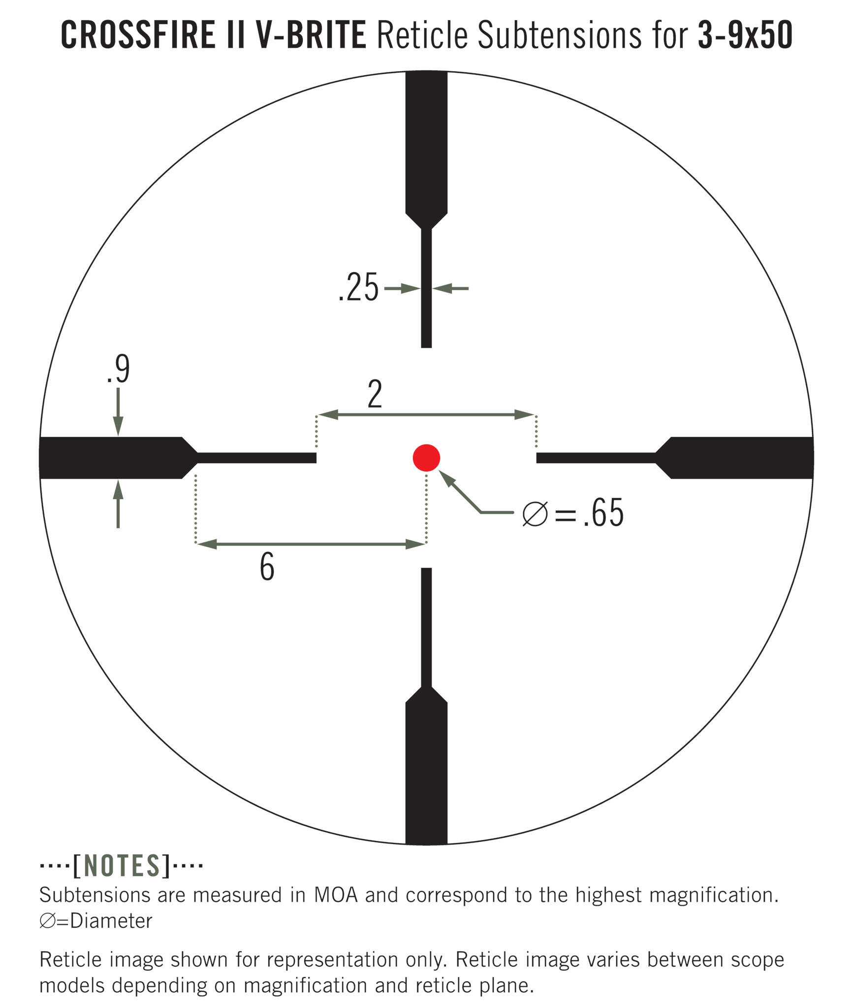 Vortex Crossfire II 3-9x50 SFP V-Brite MOA