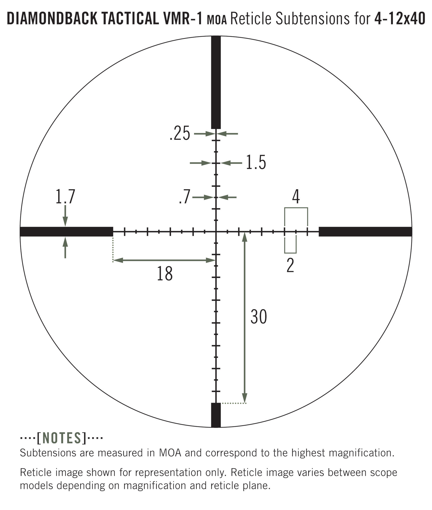 Vortex Diamondback Tactical 4-12x40 SFP VMR-1 MOA