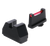 TRUGLO Fiber Optic Pro Sight Set Glock MOS Low Fiber Optic Red Front, Black Rear