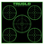 TruGlo TGTG11A25 Tru-See 5-Bull Target Black/Green Self-Adhesive Heavy Paper Universal Fluorescent Green 25 Pack