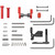 Armaspec Superlight Gun Builders Kit, Red ARM251-RED 
