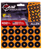 EZ-Aim 15250 Splash Reactive Target Self-Adhesive Paper Black/Orange 1" Bullseye 12 PK