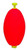 Comal Snap On Weighted Oval 2.50" 25ct Red Comal Snap On Weighted Oval 2.50" 25ct Red