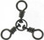 Eagle Claw Swivel-Black 3-Way 12ct/12pk Size 2