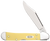 Case 30116 Copperlock Mini 2.72" Folding Clip Point Plain Mirror Polished Carbon Steel Blade, Yellow Synthetic Handle