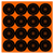 Birchwood Casey 36348 Big BurstSelf-Adhesive Paper Black/Orange 3" Bullseye 48 Targets