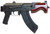 Century Arms RI3321RN WASR-10 7.62x39mm 30+1 16.25" Black Romanian AK Barrel, Black Underfolding Stock, Red AKM Pattern Furniture