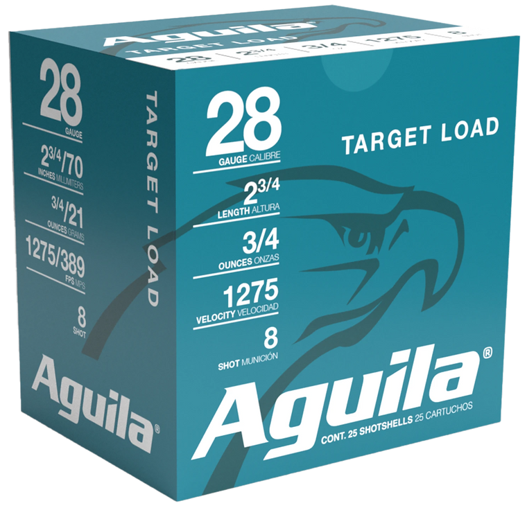 Aguila 1CHB2879 Target Load Competition 28 Gauge 2.75" 3/4 oz 9 Shot 25 Per Box/ 20 Cs