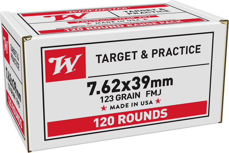 Winchester Target & Practice Ammunition 7.62x39mm 123 Grain Full Metal Jacket