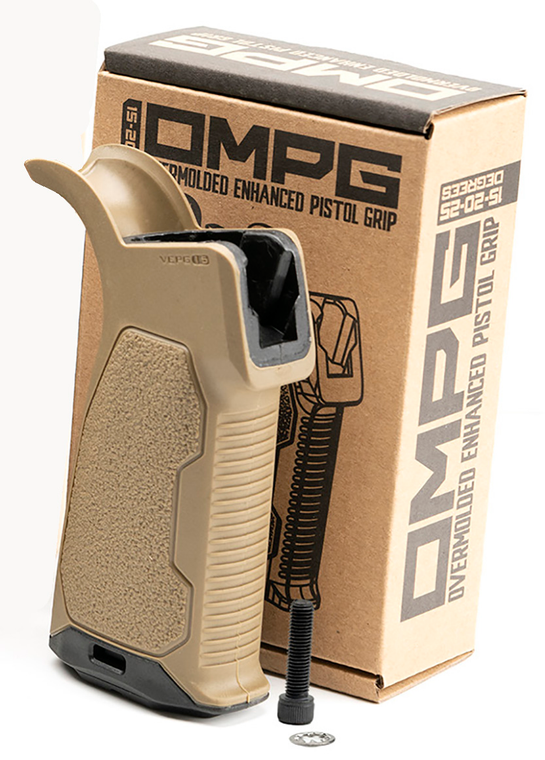 Strike AROMPG15FDE AR Enhanced Pistol Grip 15 Degrees AR Platform Flat Dark Earth Rubber