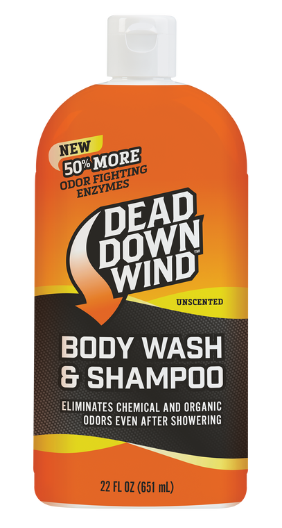 Dead Down Wind 122218 Shampoo/Body WashOdor Eliminator Unscented Scent 22oz Bottle
