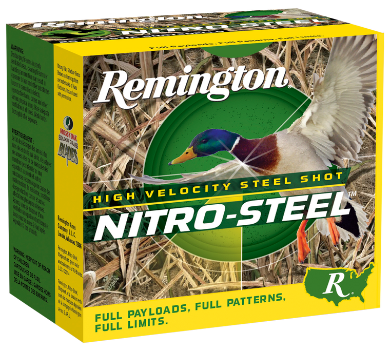 Remington Ammunition 20800 Nitro-Steel High Velocity 12 Gauge 3" 1 1/4 oz 3 Shot 25 Per Box/ 10 Cs