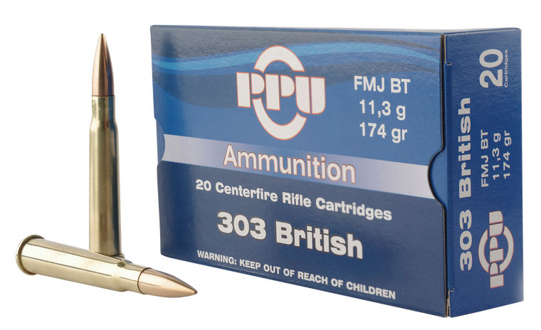 Prvi Partizan Ammunition 303 British 174 Grain Full Metal Jacket Boat Tail 20RD