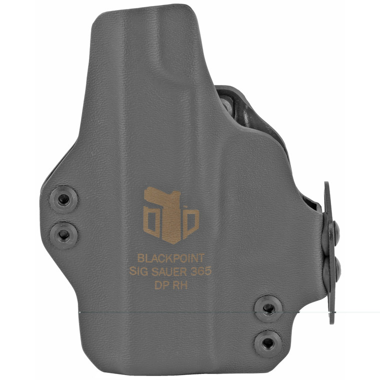 BlackPoint Tactical Dual Point AIWB Holster, w/ 1.75" OWB Loops to Convert to Low Profile OWB, 105979 Fits Sig P365, Black Finish 