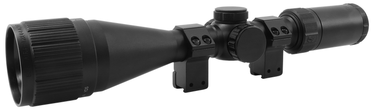 BSA Air Rifle Scope 4-12x 44mm Adjustable Objective Illuminated Mil-Dot Reticle Matte Black with Rings