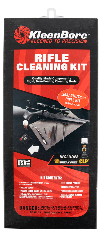 KleenBore K206 Rifle Classic Cleaning Kit 7mm/264/270 Cal