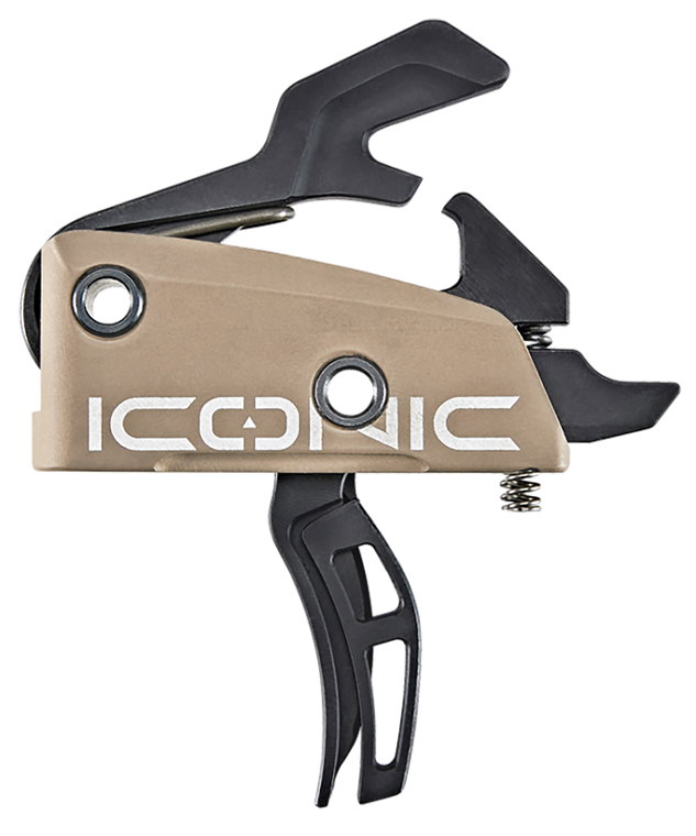 Rise Armament T22FDE IconicTwo-Stage Curved Trigger with 2 lbs Draw Weight & Flat Dark Earth Finish for AR-15, AR-10