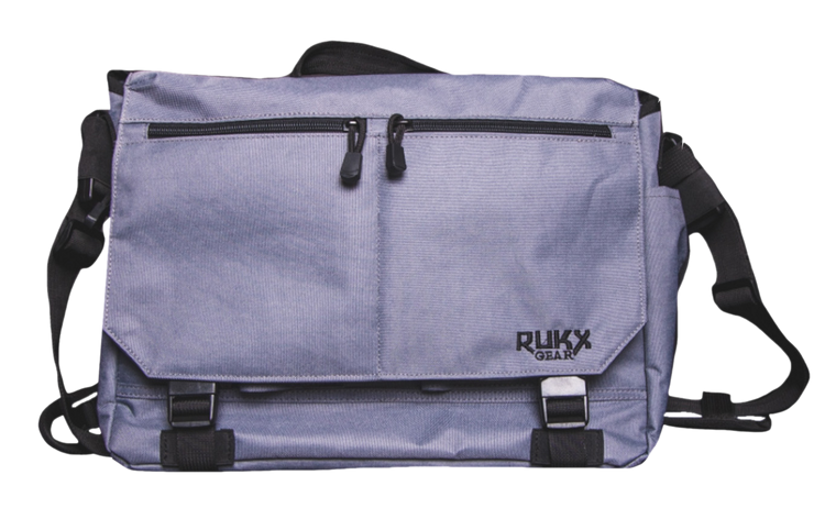 Rukx Gear ATICTBBS Discrete Carry Business Bag Smoke Gray with Hidden Pistol Compartment, 16" Laptop Sleeve, 9 Interior Pockets, 3 Exterior Pockets & Mil-Spec Buckles 15" W x 11" H Interior Dimensions