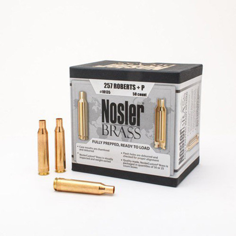 Nosler Custom Brass 257 Roberts +P Box of 50