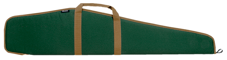 Bulldog BD101 Pit Bull Rifle Case 48" Scoped Rifle Green Water-Resistant Nylon Case with Tan Trim
