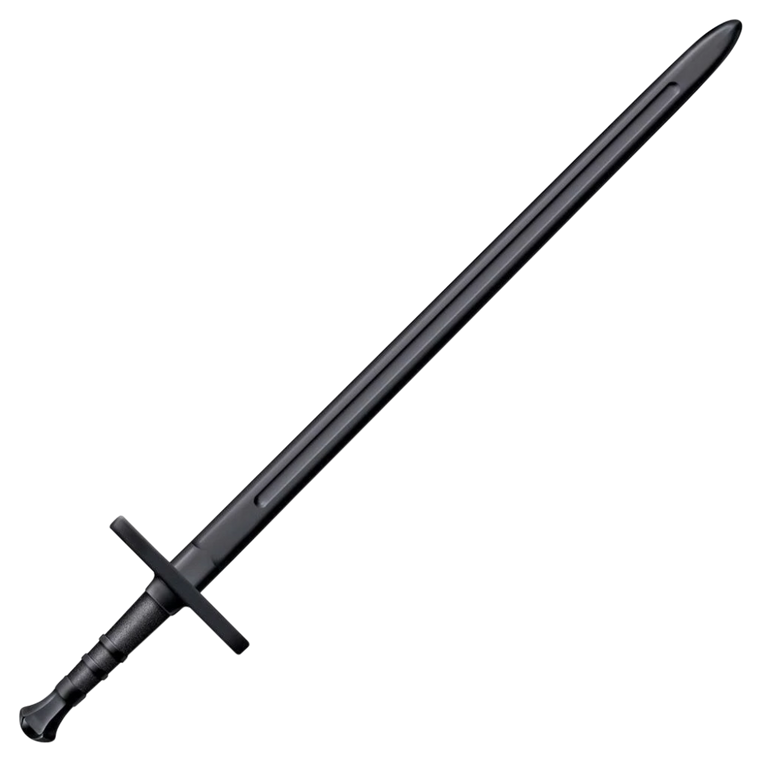 Cold Steel CS92BKHNH Hand & A Half Training Sword 34" Fixed Plain Black Polypropylene