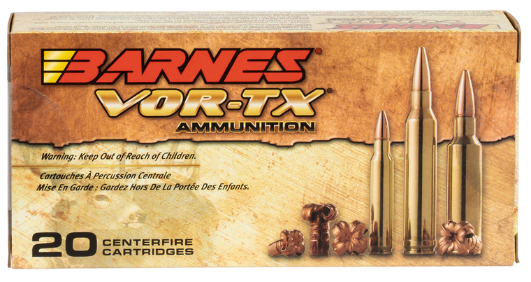 Barnes VOR-TX Ammunition 22-250 Remington 50 Grain TSX Hollow Point Lead-Free 20RD