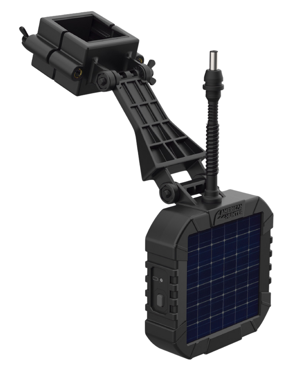 American Hunter AHSLR Power Solar Panel Fits XD-Pro/XDE-Pro/Econ Feeder Kits 6V Internal Rechargeable Li-ion Battery Black