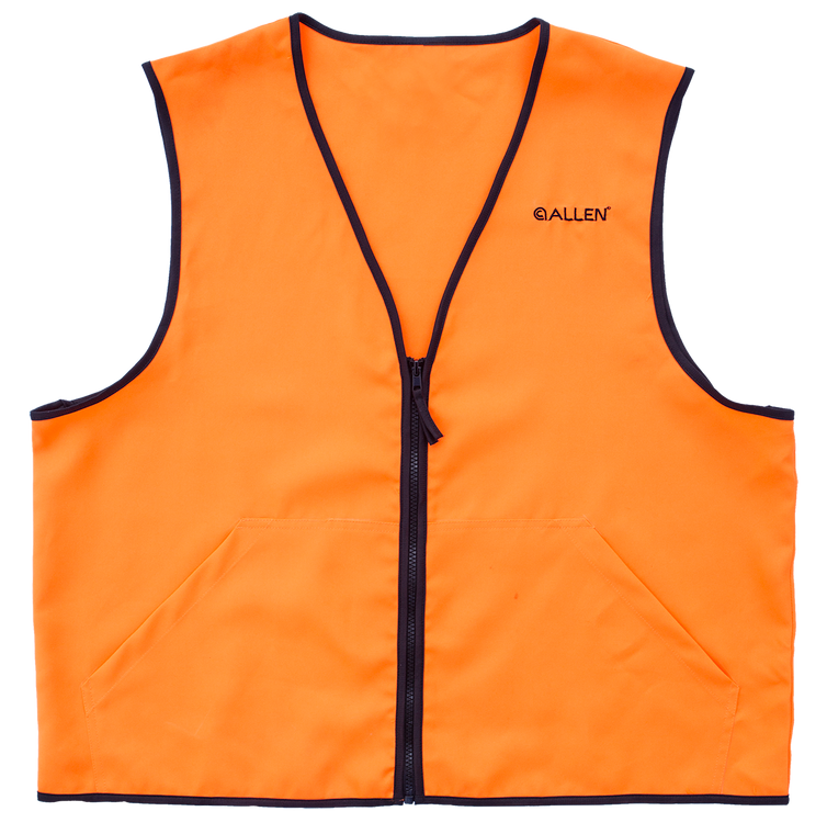 Allen 15768 Deluxe Hunting Vest X-Large Polyester Blaze Orange Deluxe Blaze Orange Hunting Vest Xl