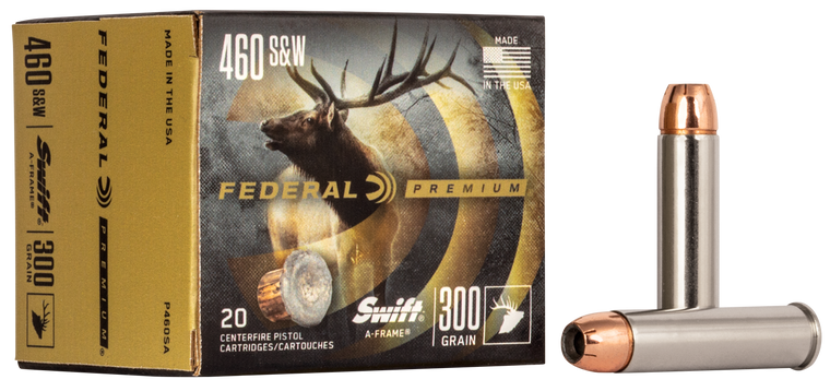 Federal Premium Ammunition 460 S&W Magnum 300 Grain Swift A-Frame Jacketed Hollow Point 20RD