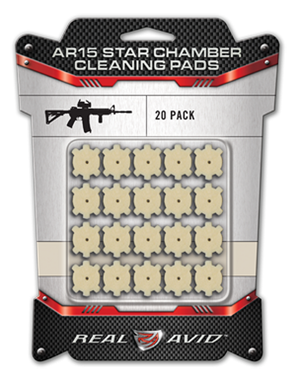 Real Avid AVAR15CP Star Chamber Cleaning Pads 223 Rem/5.56x45mm NATO Wool 20 Per Pkg