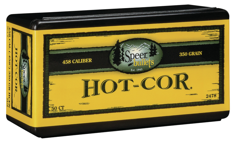 Speer Hot-Cor Bullets 45 Caliber (458 Diameter) 350 Grain Flat Nose Box of 50