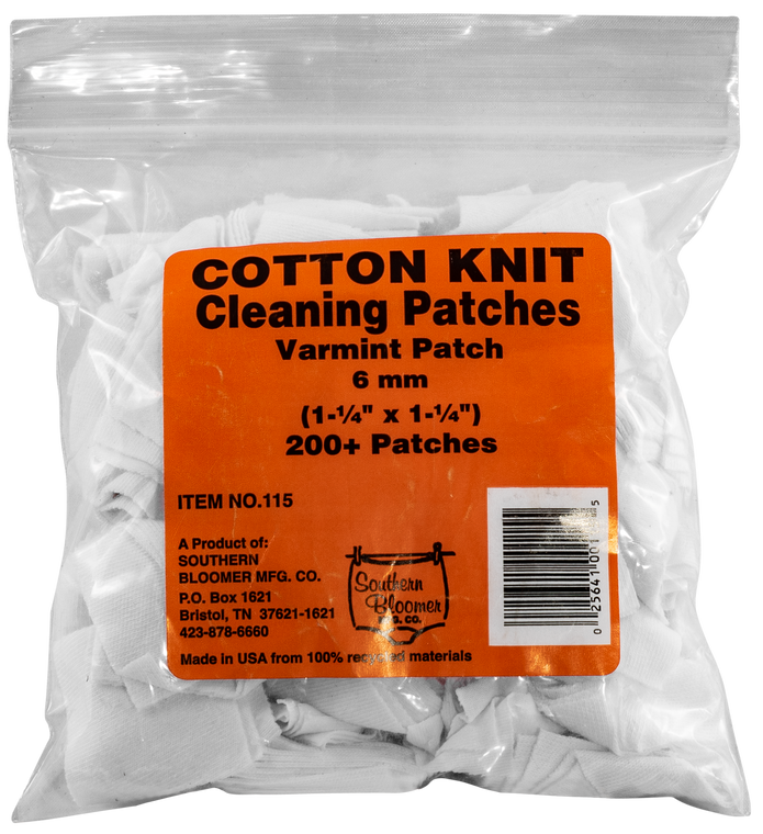 Southern Bloomer 115 Cleaning Patches6mm Cotton 200 Per Pack