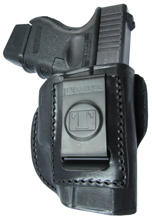 Tagua IPH4635 4 In 1IWB/OWB Black Leather Belt Clip Fits Springfield XDS Right Hand