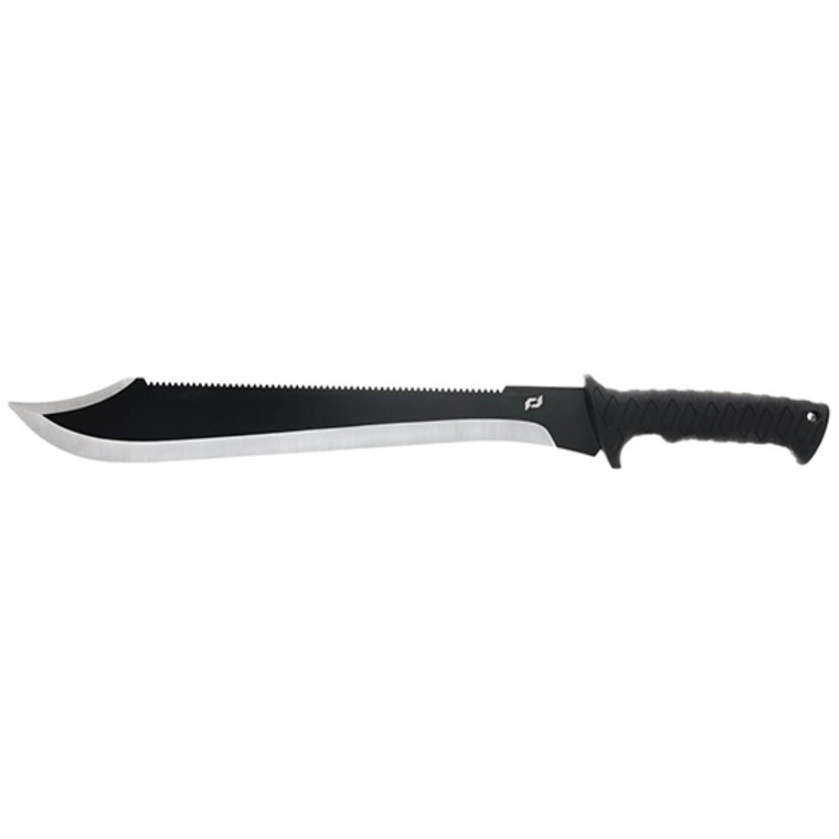 Schrade Decimate Sawback Machete 14.5" 3Cr13 Stainless Steel Blade Rubber Overmold Handle Black