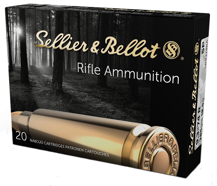 Sellier & Bellot SB9374RA Rifle 9.3mmX74R 285 GR Soft Point (SP) 20 Bx/ 18 Cs
