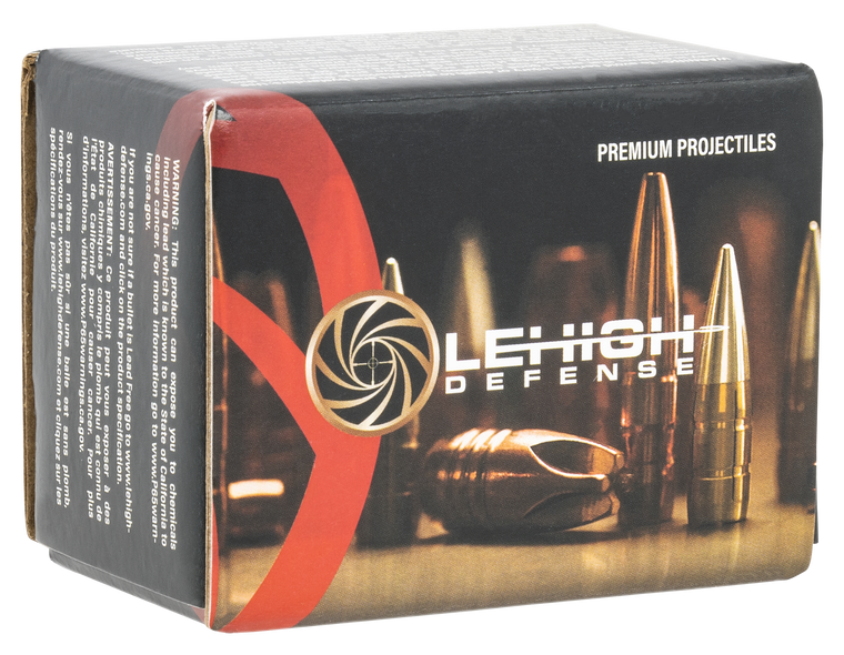 Lehigh Defense Controlled Chaos Bullets 264 Caliber, 6.5mm (264 Diameter) 130 Grain Fracturing Copper Hollow Point Boat Tail Lead-Free Box of 50