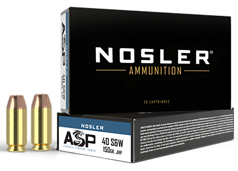 Nosler 51181 Assured Stopping Power Target 40 S&W 150 gr Jacketed Hollow Point (JHP) 50rd Bx