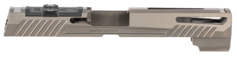 Grey Ghost Precision GGP320FGRY1 GGP320 Full Size Version 1 Slide Fits Sig P320 Full Size, Optic Cut Compatible w/Trijicon RMR, Leupold Deltapoint Pro Or Sig Romeo 1, 416 Stainless Steel w/Gray DLC Finish