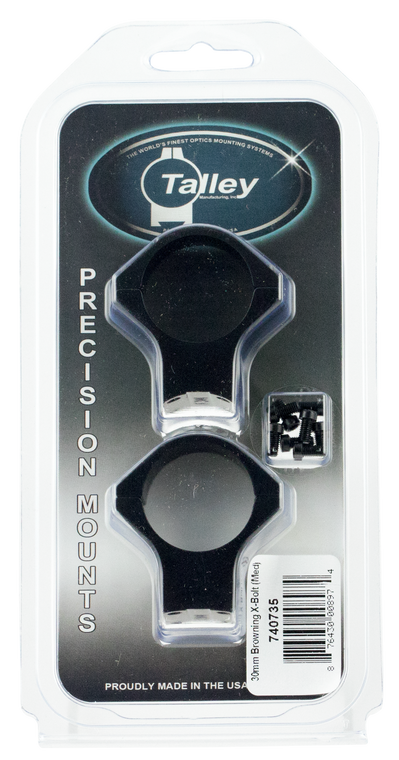Talley Lightweight 2 Piece Scopemount w/ Integral 30mm Rings Black Anodized, Medium, Browning X-Bolt